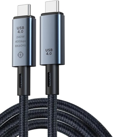 ZR851 240W USB 4.0 40GBPS 8k Thunderbolt Görüntü Aktarım ve Hızlı Şarj Kablosu 2 Metre