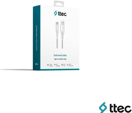 2DKX02CG ExtremeCable Ekstra Dayanıklı Type C Şarj Kablosu 150cm Gümüş