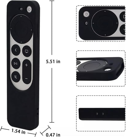 Apple tv 4k 2021 ile Uyumlu Kılıf Silikon Koruma Kumanda Koruma Kılıfı Tam Uyumlu Kırmızı (Kırmızı)