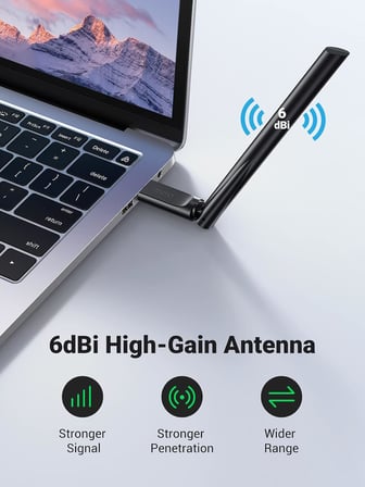 AC650 5GHz / 2.4GHz Dual Band USB 2.0 Wi-Fi Adaptör