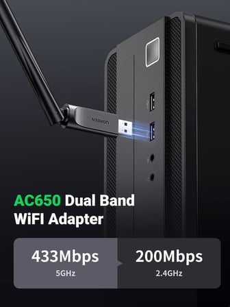 AC650 5GHz / 2.4GHz Dual Band USB 2.0 Wi-Fi Adaptör
