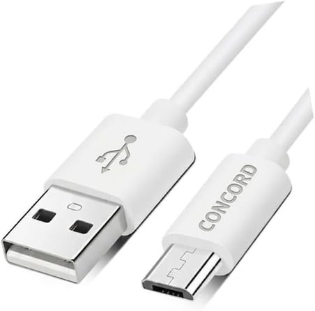 Concord C-321 2.1A 100cm Micro USB Data ve Şarj Kablosu - Beyaz