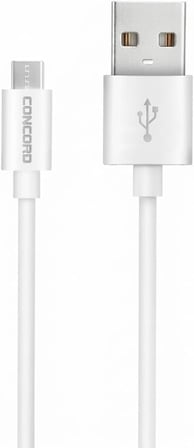 Concord C-321 2.1A 100cm Micro USB Data ve Şarj Kablosu - Beyaz