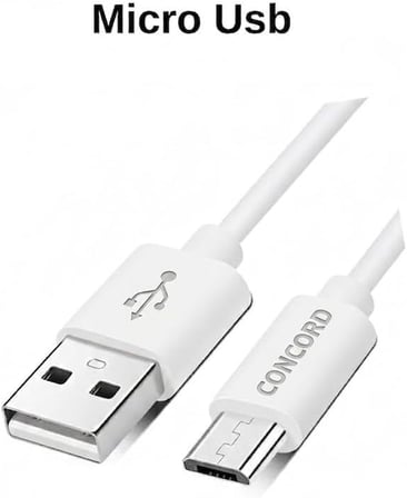 Concord C-321 2.1A 100cm Micro USB Data ve Şarj Kablosu - Beyaz