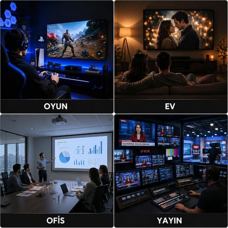 4K HDMI Kablosu (10 METRE) - Yüksek Hızlı Görüntü ve Ses İletimi - UHD Görüntü Aktarımı - Örgülü Kablo ve Metal Başlıklı - TV, Monitör, PS, Xbox, Projektör Uyumlu