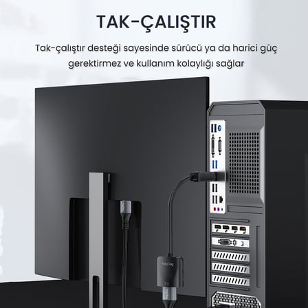 4K 30Hz Mini DisplayPort (DP) to HDMI Çevirici Dönüştürücü