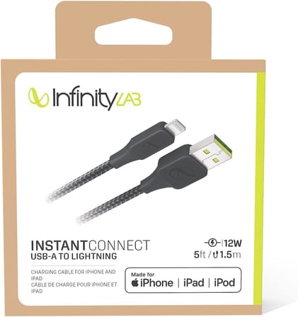 Infinitylab by - InstantConnect Kablo USB-A Lightning,Siyah,1.5m