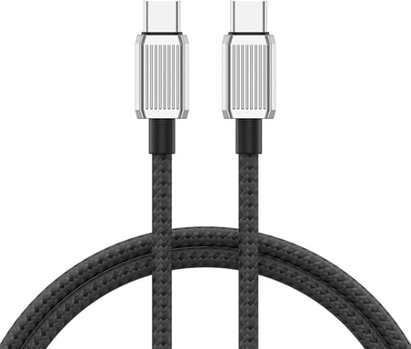 60W 3A PD Type-C to Type-C Hızlı Şarj ve Data Kablosu 1 Metre Siyah