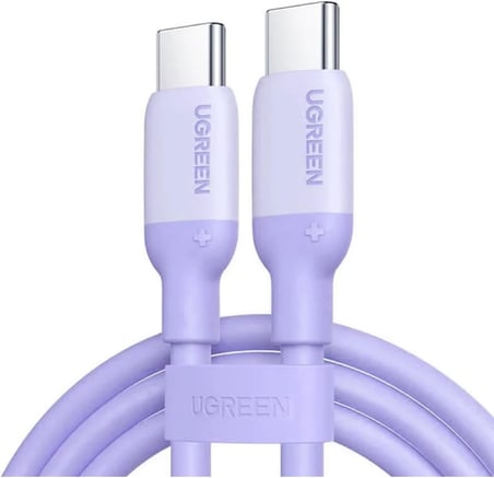 USB-C 3A/60W Hızlı Şarj Kablosu, 1m, Mor