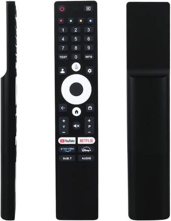 STRONG Fobem PROFİLO ONVO Nordmende Google Tv Netflix Youtube Prime Disney+ Tuşlu Lcd Tv Kumandası ile Uyumlu Google Smart Tv Kumandası Mikrofonlu Ses Komutlu