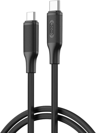 XO 60W Hızlı Şarj Kablosu Type-C | NB-Q265B | 1 Metre | Veri Transferi | Silikon Tasarım, Kırılmaya karşı Dayanıklı Kablo (Siyah)