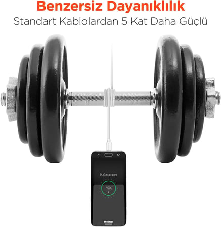 Micro USB Şarj ve Senkronizasyon Kablosu, Beyaz