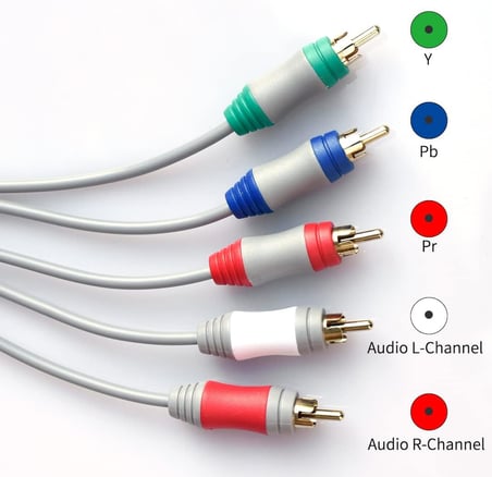 Wii U Multi Out 5RCA 480P HD Ses Video Kablosu 6 Ayaklar için Wii için Bileşen Kablosu
