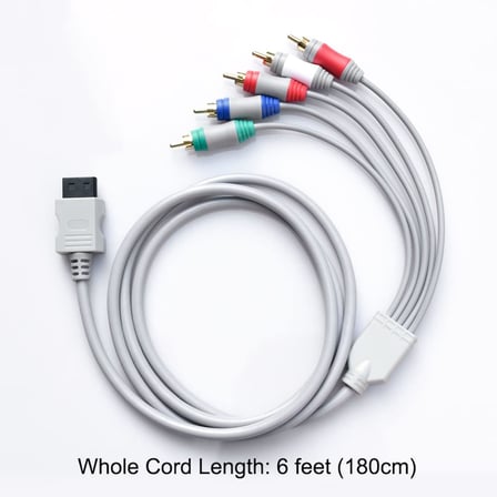 Wii U Multi Out 5RCA 480P HD Ses Video Kablosu 6 Ayaklar için Wii için Bileşen Kablosu