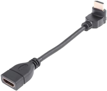 Hdmi Dişi Erkek Uzatma 90 Derece Dirsek Çevirici Dönüştürücü Kablosu