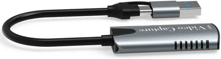 Type-c To Usb 2in1 Video Capture Yakalama Kartı Uçlu HDMI to Type-C PC Bilgisayar Video Adaptör Çevirici (HDMI aktarma için Kullanılmaz)