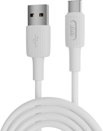 12W USB-A to Type-C Silikon Hızlı Şarj ve Data Kablosu Beyaz 2 Metre