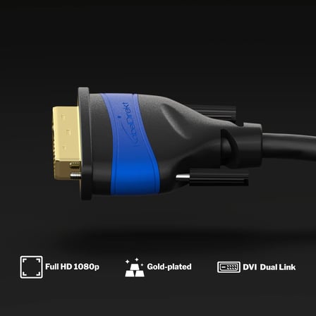 Çift Bağlantılı DVI kablosu – 2m
