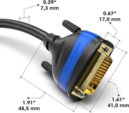 Çift Bağlantılı DVI kablosu – 2m