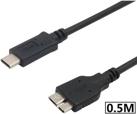 4352 Usb Type C To Micro Usb 3.0 Taşınabilir Hard Disk Kablosu USB 3.1 veya 3.0 Micro-B bağlantı noktalı harici sabit sürücüye, tablete ve akıllı telefona dosya aktarım sağlar (3 Metre)