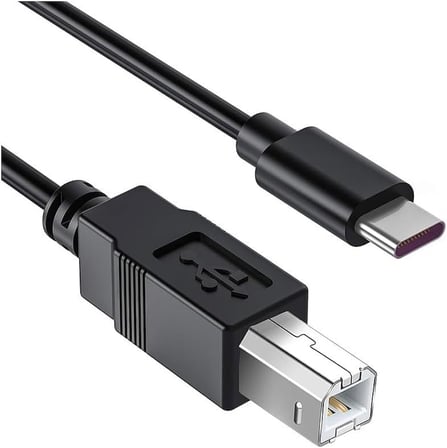 TB1-2 Type-C To USB B Telefon Bilgisayar Tablet Için Mıdı Org Elektrikli Piyano Yazıcı Konnektörü Çevirici Kablo (1,5 METRE) x 2 Adet