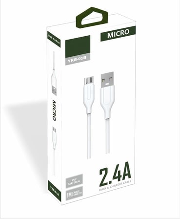 Yetty 2.4A Micro USB Kablo 1m Beyaz YKB-01B