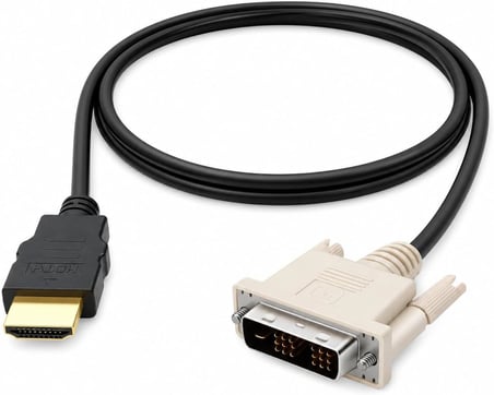 PrimeX PX-4106 Molex 2 Metre Dvi to Hdmi Kablo, HDMI to DVI Çift Yönlü Görüntü Aktarım Kablosu, 1080P Full HD DVI HDMI Erkek-Erkek Monitör TV Projeksiyon PC Ekran Kartı Bağlantı Kablosu, Altın Uçlu