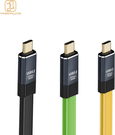 USB C to USB C Esnek FPC Kablo 80cm, 100W PD Hızlı Şarj, USB 3.2 20Gbps Veri, 8K@60Hz Video, DZD
