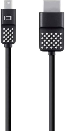 Mini 1.8 m Display Port to HDMI Cable siyah