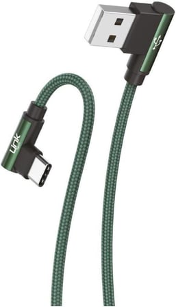 K594 Safe Type-c Usb 90 Derece Gamer Oyuncu Şarj Kablosu, GREEN