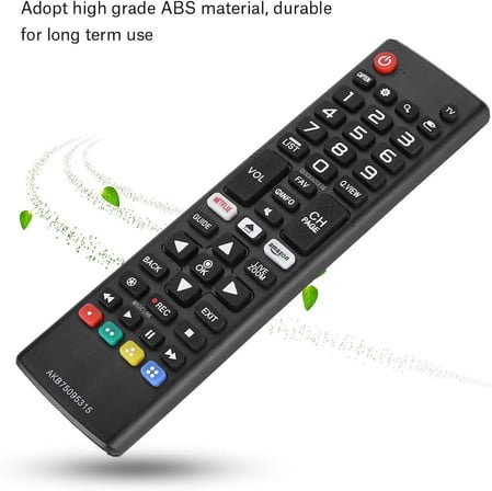 LG televizyon için Evrensel TV Uzaktan Kumanda, ABS Yüksek Hassasiyetli Uzun Mesafe Akıllı Uzaktan Kumanda Yedek AKB75095315