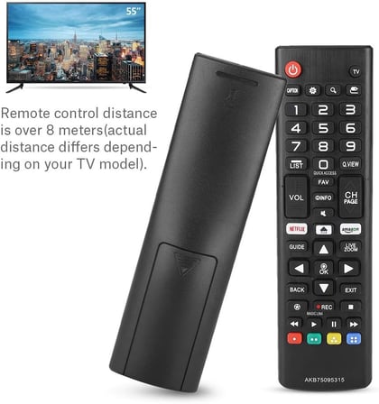 LG televizyon için Evrensel TV Uzaktan Kumanda, ABS Yüksek Hassasiyetli Uzun Mesafe Akıllı Uzaktan Kumanda Yedek AKB75095315