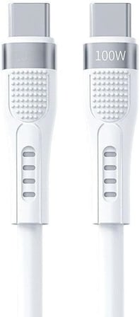 100W Type-C to Type-C Hızlı Şarj ve Data Kablosu 1.3m Beyaz AZ-B03a (100w Type-C to Type-C Beyaz)