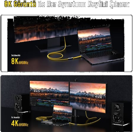 The Future 4-in-1 USB-C to USB-C Modüler Uzayabilen 1m 40Gbps 8K Destekli 240W PD 3.1 USB4 Süper Hızlı Şarj/Data Kablo Seti