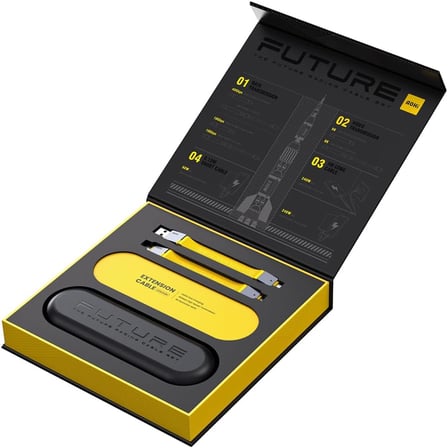 The Future 4-in-1 USB-C to USB-C Modüler Uzayabilen 1m 40Gbps 8K Destekli 240W PD 3.1 USB4 Süper Hızlı Şarj/Data Kablo Seti
