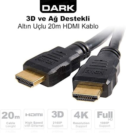 DK-HD-CV14L2000 20 m HDMI Kablo