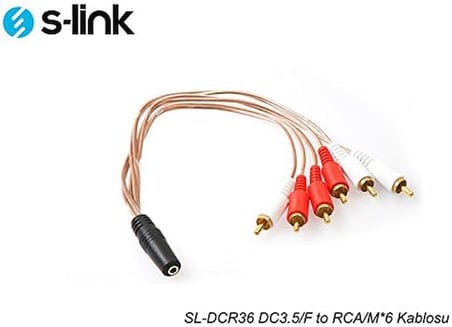 Sl-Dcr36 Sl-Dcr36 Dc3.5/F To Rca/M*6 Kablosu, Siyah