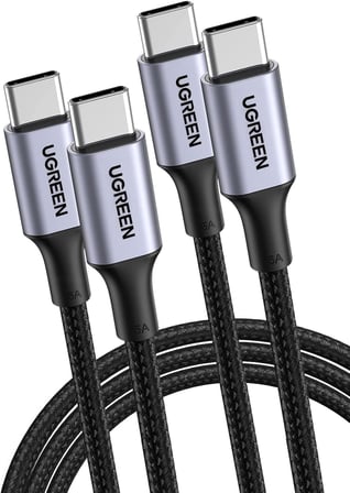 USB C - USB C Kablosu 100W PD Hızlı Şarj Kablosu 2 Paket.1M
