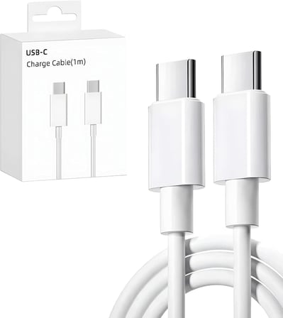 Kyrotech USB C Kablosu Esnek USB C - USB C Şarj Kablosu PD 3.0 iPhone 15 Pro Max Galaxy S23 S22 S21 A54 Pixel 7 iPad Pro 12.9 iPad Mini 6/Air 5 vb. ile uyumludur.