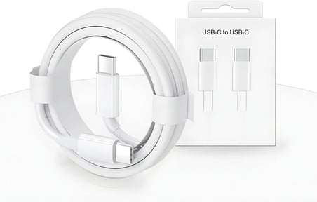 Kyrotech USB C Kablosu Esnek USB C - USB C Şarj Kablosu PD 3.0 iPhone 15 Pro Max Galaxy S23 S22 S21 A54 Pixel 7 iPad Pro 12.9 iPad Mini 6/Air 5 vb. ile uyumludur.