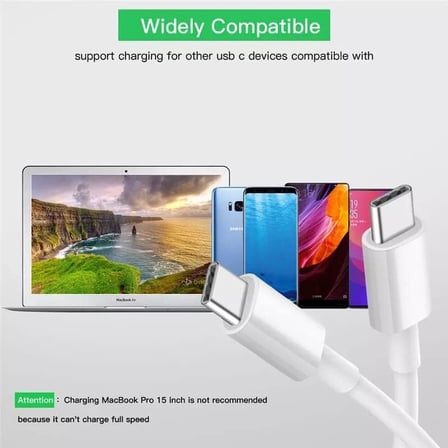 Kyrotech USB C Kablosu Esnek USB C - USB C Şarj Kablosu PD 3.0 iPhone 15 Pro Max Galaxy S23 S22 S21 A54 Pixel 7 iPad Pro 12.9 iPad Mini 6/Air 5 vb. ile uyumludur.