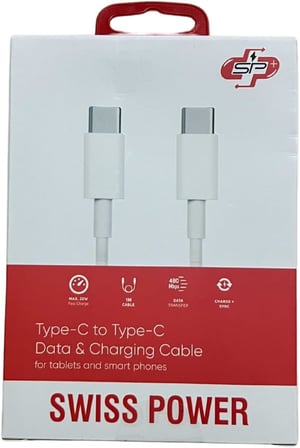 Swiss Power Type-C to Type-C Data ve Şarj Kablosu SWP-CACC01 - Beyaz