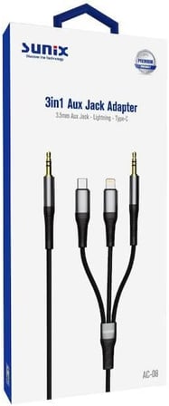 3in1 Aux Jack Adaptör AC-08