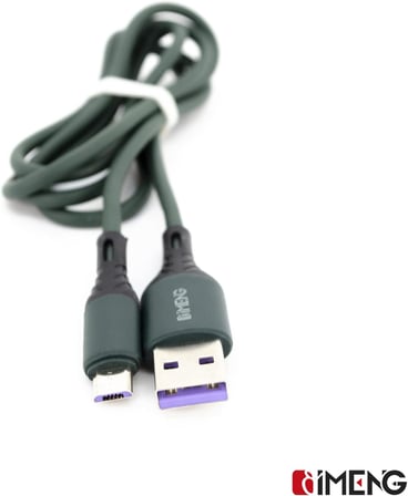 6A 100W USB A to Micro Data ve Hızlı Şarj Kablosu 1 Metre Yeşil
