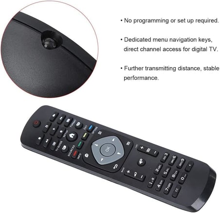 Philips LCD LED Smart TV için Uzaktan Kumanda 24PFS5507/62-32PHS5507/6-24PHS5507/12-43PHS5507/12-43PFS5503/12-32Phs4503/62-32Phk4100/12-24Phk4000/12-40Pfk4100/12-46Pfl5537K/12 Uyumlu