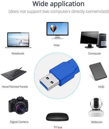 Usb 3.0 Erkek Erkek Ara Bağlantı Kablosu HDD Harddisk Uzatma Ekleme 30 Cm 4955