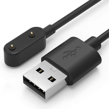 Honor Watch ES ile Uyumlu Manyetik USB Şarj Kablosu, Hızlı Şarj Desteği, Dayanıklı ve Kompakt Tasarım Siyah