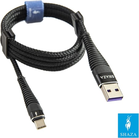 USB TYPE-C PD 5A 100 W Örgülü Hızlı Şarj ve Data Kablosu 1 Metre