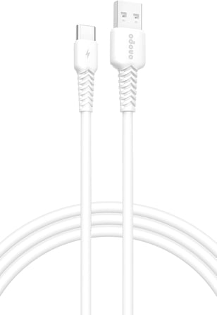 Onopo Android Xiaomi Uyumlu Type-C to USB 3.4A Hızlı Şarj ve Data Kablosu 1 Metre - Q7 | Beyaz Smart Kablo