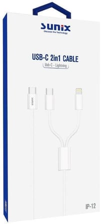 2in1 Usb-C Data ve Şarj Kablosu IP12